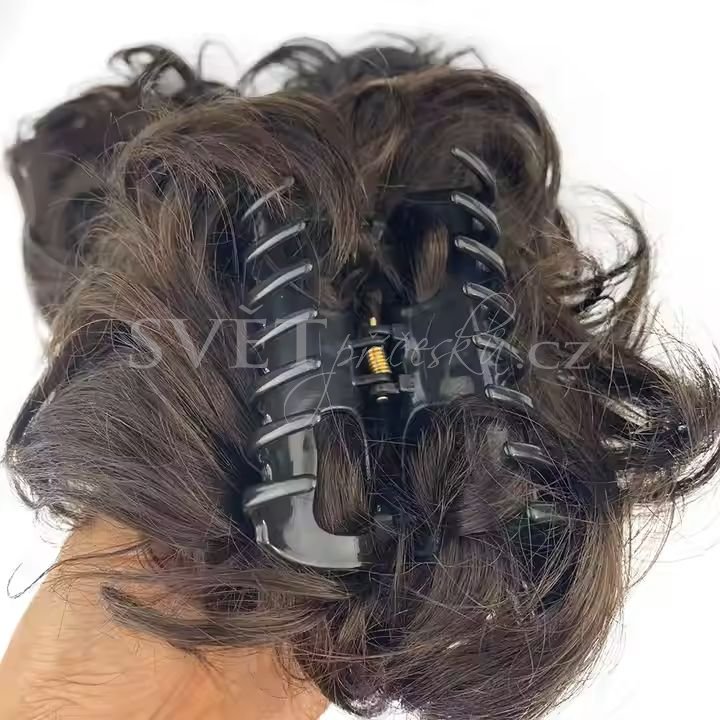 Drdol na skřipci - pravé vlasy - barva 2 tmavě hnědá