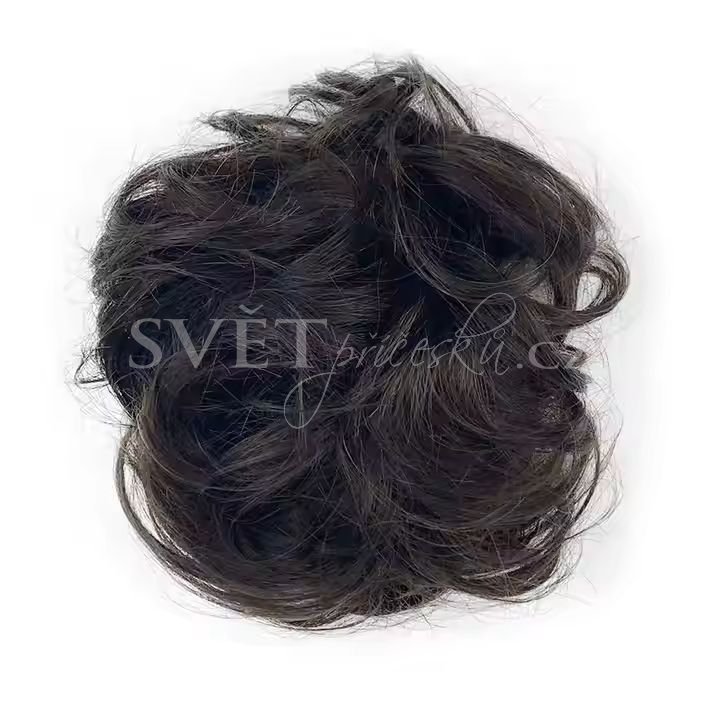 Příčesek drdol na skřipci z pravých vlasů - 1B