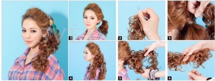 Elastický příčesek k vytvoření různých účesů - Barva: #12/613 - světlounce hnědá/plavá blond