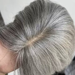 Topper šedý barva pepř a sůl