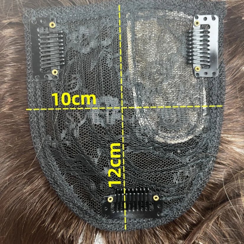 Tupé topper zezadu - délka 25cm - základna 10x12cm