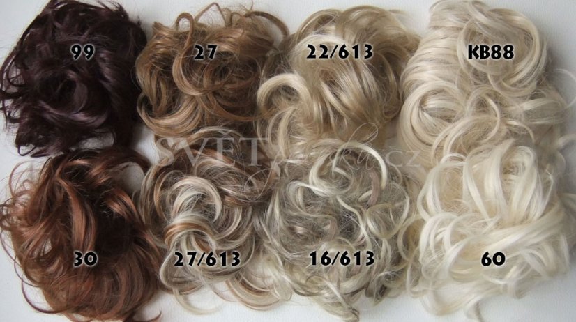 Drdol jako gumička - příčesek - mnoho barev a melírů - Barva: #27/613 - medová blond/plavá blond