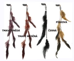 Ozdoba do vlasů z peříček - typ 4