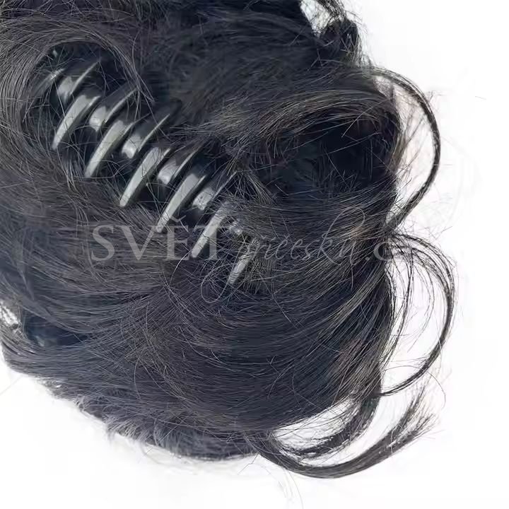 Příčesek drdol na skřipci z pravých vlasů - 1B