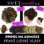 Příčesek gumička z pravých lidských vlasů - kudrnatý