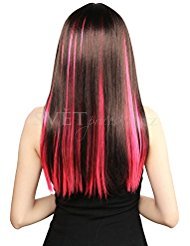 Clip in pramen - různe délky a barvy - pravé vlasy - Barva lidské: růžová, Délka příčesku: 20 cm