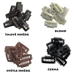Clip in sponka - vzorník - přehled barev Clip in sponka - vzorník - přehled barev