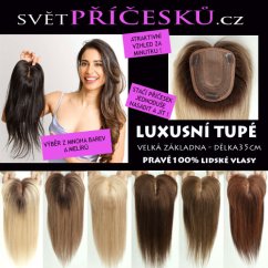 Luxusní tupé pro dlouhé vlasy blond i ombre odstíny Luxusní tupé pro dlouhé vlasy blond i ombre odstíny