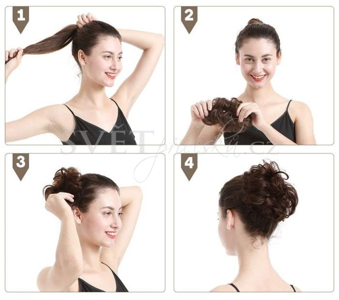 Příčesek gumička z pravých vlasů - jak příčesek nasadit