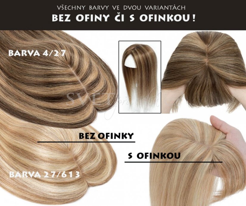 Tupé - dvě varianty - s ofinkou i bez ofinky