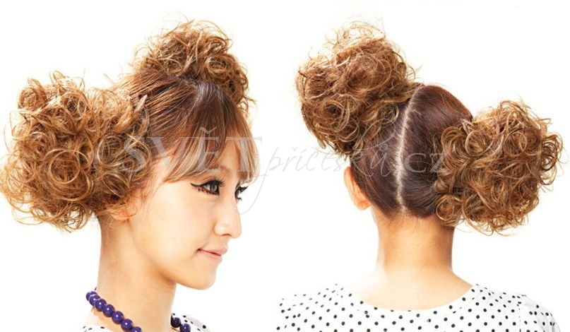 Elastický příčesek k vytvoření různých účesů - Barva: #12/613 - světlounce hnědá/plavá blond