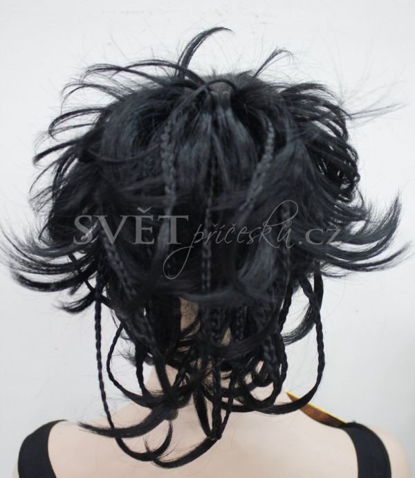 Drdol se zapletenými copánky na skřipci - příčesek - Barva: #22/613 - popelavá blond/plavá blond