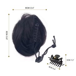 Příčesek malý drdol na klipse - lidské vlasy - rozměry Příčesek malý drdol na klipse - lidské vlasy - rozměry