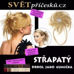 Střapatý drdol jako gumička - moderní příčesek