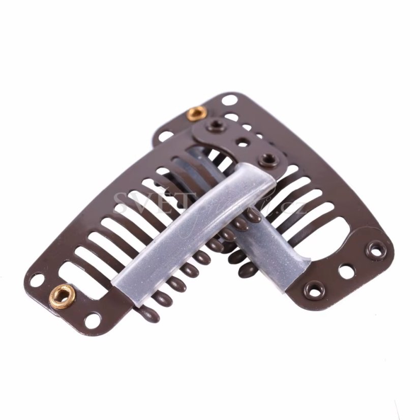 Clip in sponka - tmavě hnědá