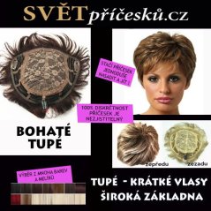 Tupé pro krátké vlasy - příčesek - mnoho barev a melírů