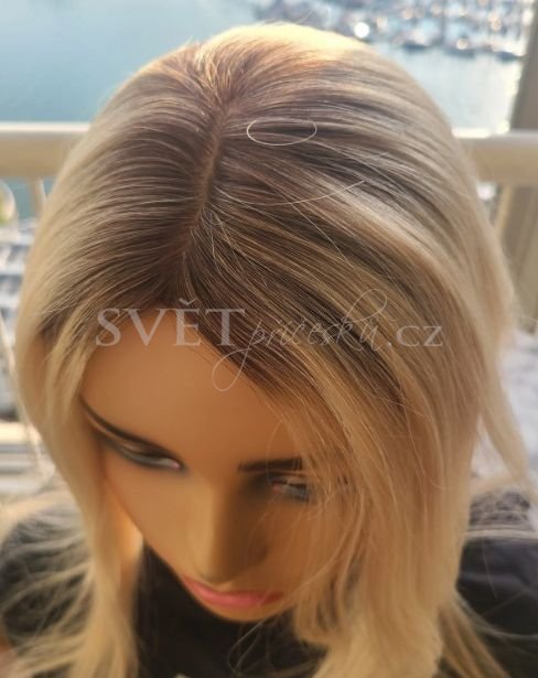 Typ 7 - luxusní dlouhé tupé blond s velkou základnou - ombre styl