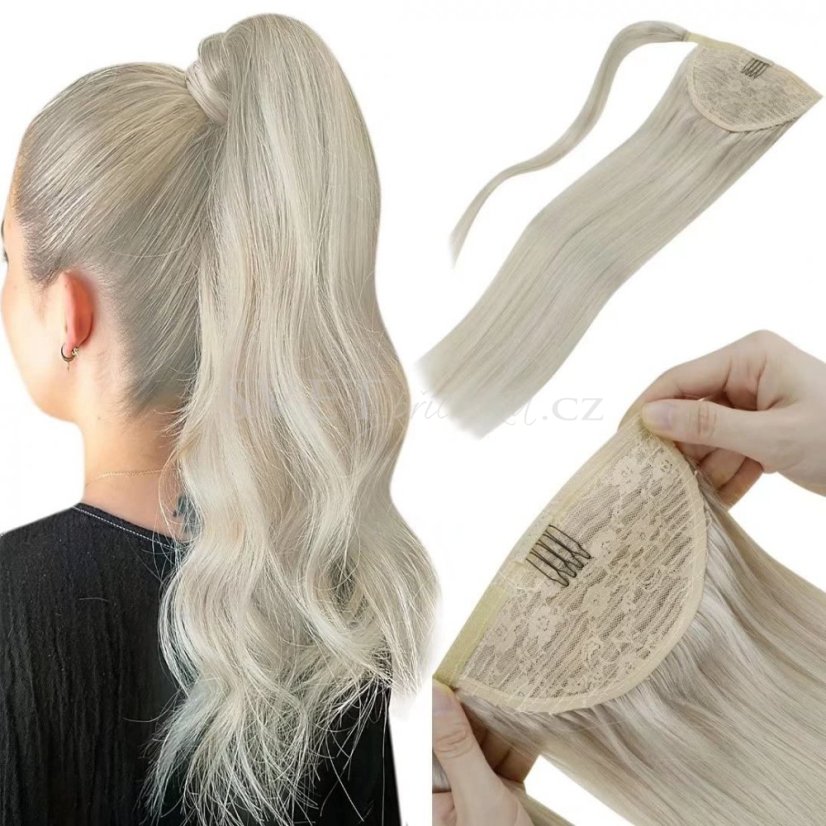 Příčesek culík - barva platinová blond 60A