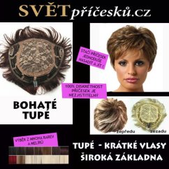 Tupé pro krátké vlasy - příčesek - mnoho barev a melírů