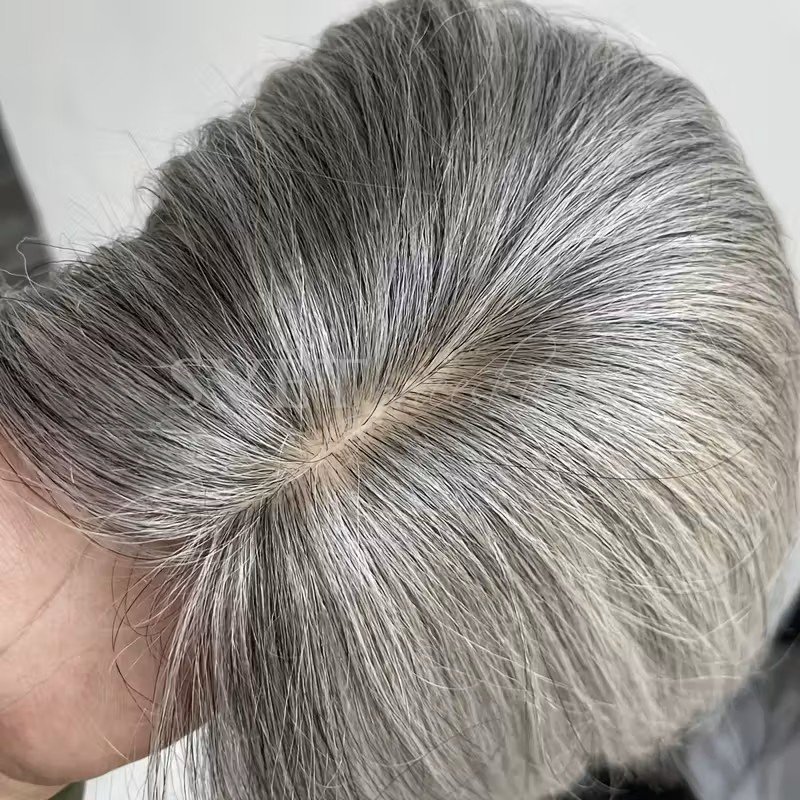 Topper šedý barva pepř a sůl