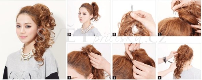 Elastický příčesek k vytvoření různých účesů - Barva: #12/613 - světlounce hnědá/plavá blond