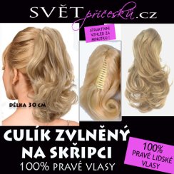 Culík z pravých lidských vlasů na skřipci - příčesek