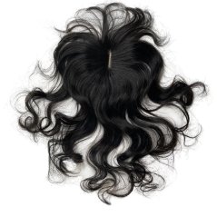 Tupé topper vlnité vlasy - délka 35cm - barva 1B