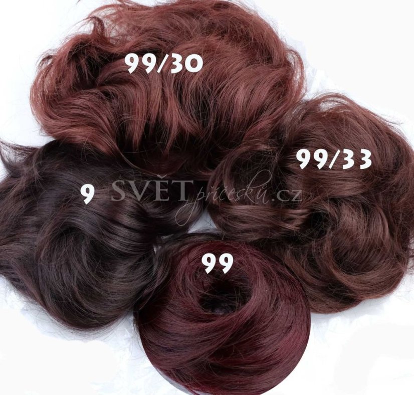 Drdol jako gumička - příčesek - mnoho barev a melírů - Barva: #99 - bordó