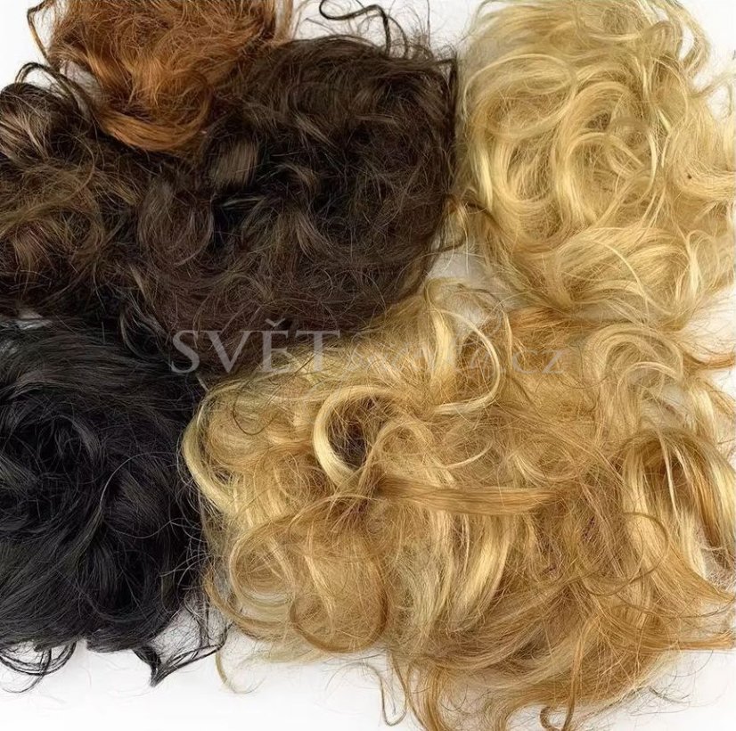 Luxusní velký drdol příčesek z pravých vlasů - přehled barev