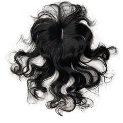 Tupé topper vlnité vlasy - délka 35cm - barva 1B
