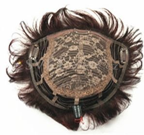 Tupé pro krátké vlasy - příčesek - mnoho barev a melírů - Barva: #130A - melir světle a tmavě zrzavá