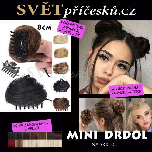 moderní mini drdol - příčesek